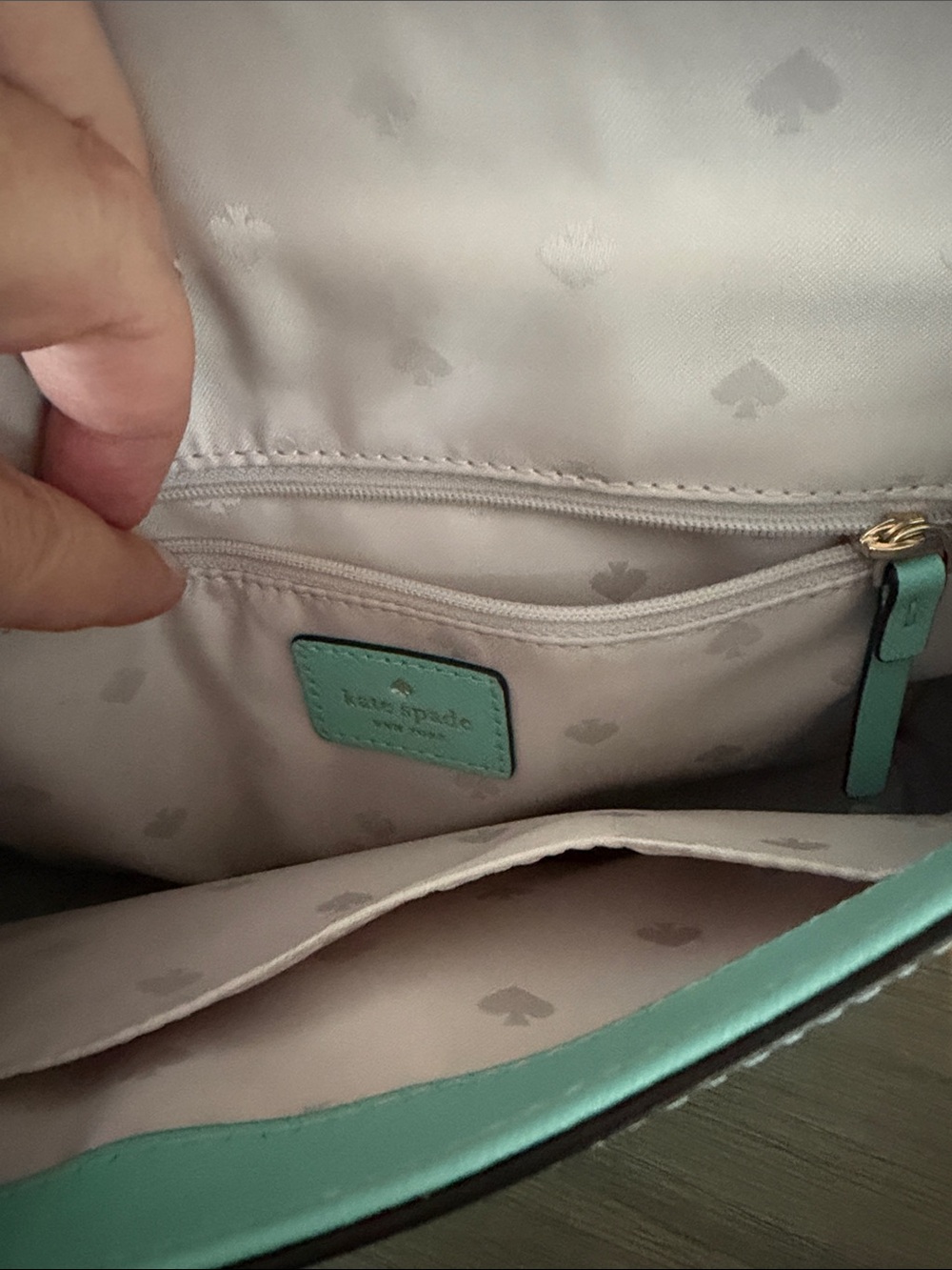 kate spade light mint leather crossbody - Picture 6 of 12